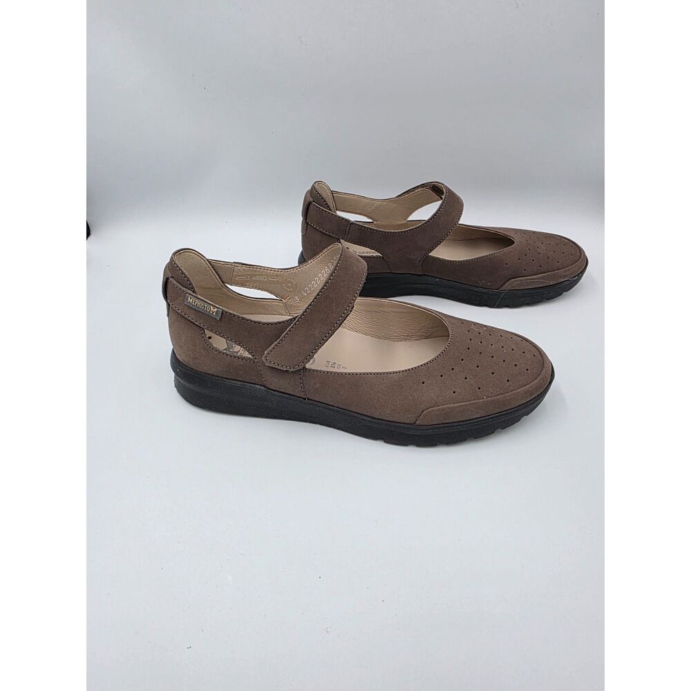Mephisto Marisa Leather Shoes US Size 8 Tan Comfort Ballet Flat Support Grip